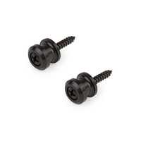 Grover Strap Buttons for Strap Locks – set of 2 (Black chrome)