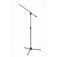 QuikLok A302 BK AM Microlite US thread, tripod microphone stand w/fixed boom - Black (RRP $70)