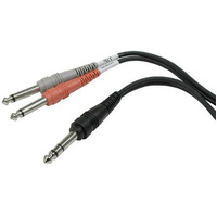 Maximum Insert pt cable 2 x 6.3mm to 1 x 6.3mm TR jack