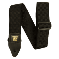 Ernie Ball Black Checkers Jacquard Strap