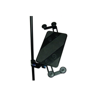 QuikLok IPS12 Universal tablet holder for side/top connection to microphone & music stands - Black