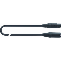 QuikLok Black Series Cable - 3P Female XLR to 3P Male XLR. 0.5M