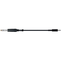 QuikLok Black Series Cable - 3.5mm straight stereo jack to 6.5mm straight stereo jack 1M